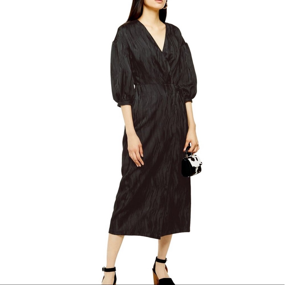 Topshop Wrap Midi Dress - Picture 1 of 4